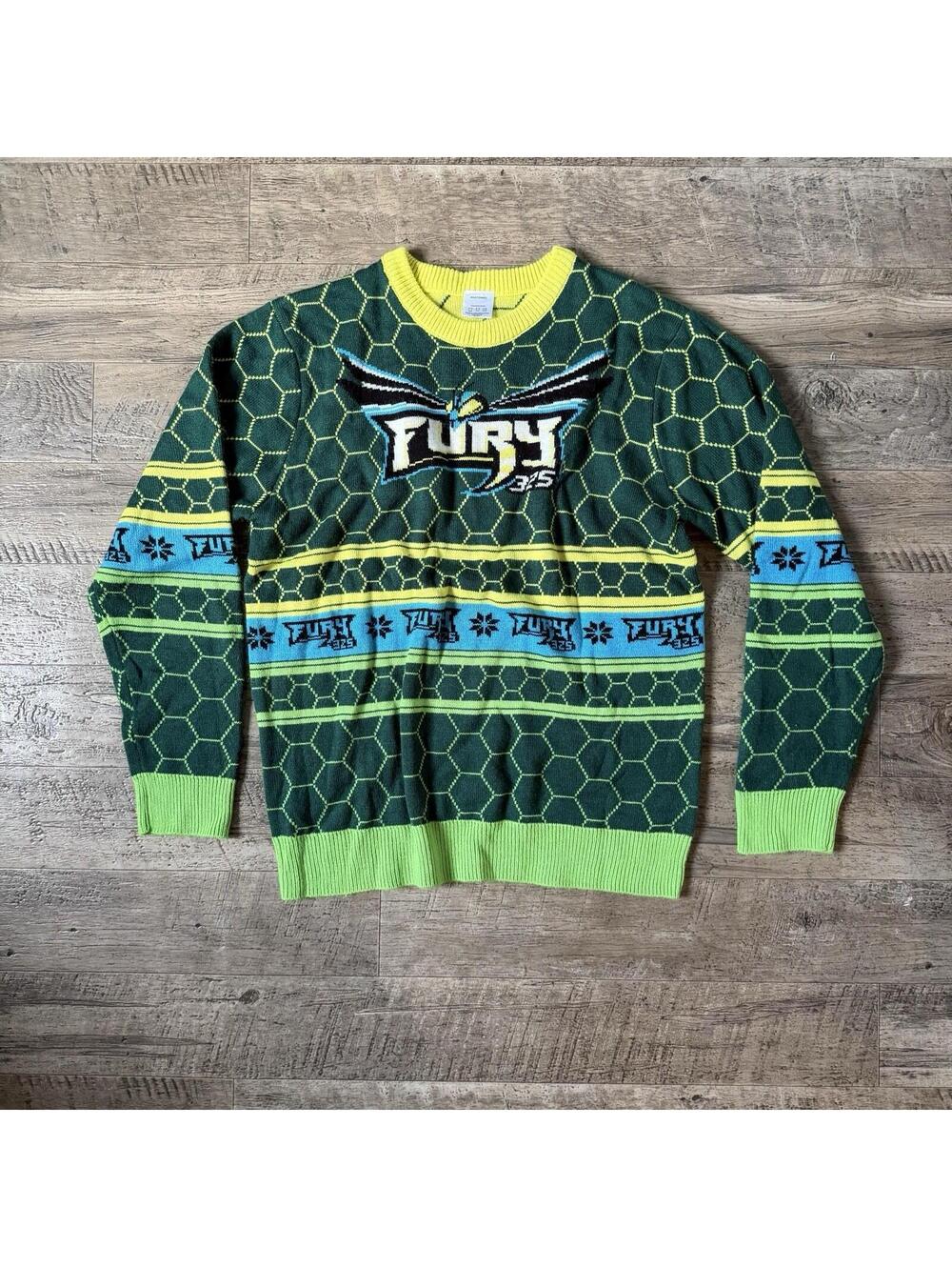 Carowinds Fury 325 Rollercoaster Ugly Christmas Sweater Size Small NWOT